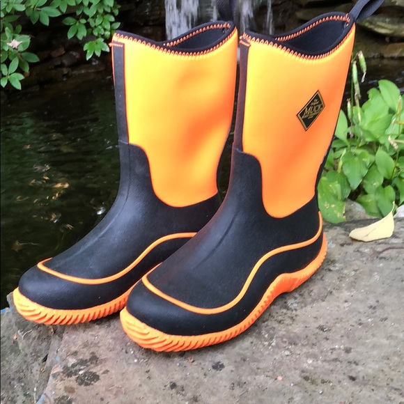 orange muck boots